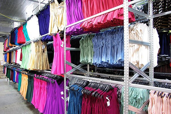 Image of hanging apparel shelving